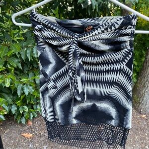 Jean Paul Gaultier meshed strapless top